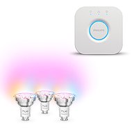 Philips Hue Bridge 2.0 + Philips Hue Essential White and colour Ambiance 4,7W 345 GU10 3pcs - Smart Lighting Set