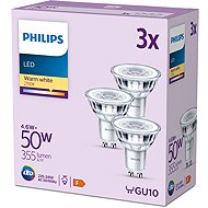 Philips Classic GU10, 50 W, warm white, 3 pcs. - LED izzó