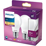 Philips Classic A60, E27, 75 W, warmweiß, 2 Stück. - LED-Birne