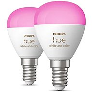 Philips Hue White and colour Ambiance 5,1W E14 Drop 2 pcs - LED Bulb