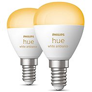 Philips Hue White Ambiance 5,1W E14 Drop 2 pcs - LED Bulb
