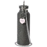 Paris Hilton Drinking bottle with rhinestones 0,75 l black - Thermal Mug