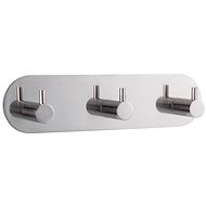 SAT - Triple hook, adhesive, stainless steel, oval - Bathroom Hook