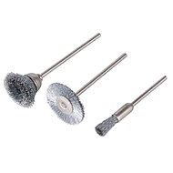 WOLFCRAFT Mini wire brush, set of 3 2114000 - Sanding Brush