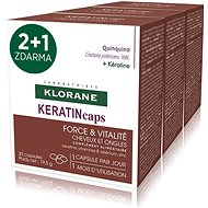 Klorane KERATIN Capsules Strength & Vitality, Hair and Nails, Food Supplement - Trio (2 + 1 Free), 3 - Dietary Supplement