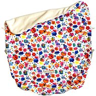 Pinkie blanket with drawstring, flowers white - Blanket