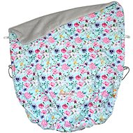 Pinkie blanket with drawstring, spring flower blue - Blanket