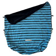 Pinkie blanket with drawstring, stripe blue - Blanket