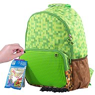 PIXIE CREW Volnočasový batoh kostka zelený - School Backpack