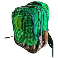 PIXIE CREW Mine&Craft 100 pixelů, junior, zelený - School Backpack