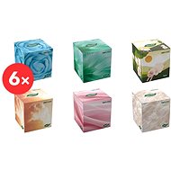 TENTO Cube Box (6×58 pcs), Mix of Colours - Tissues