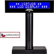 Virtuóz LCD FL-2026MB 2 × 20, fekete, soros (RS-232) - Vevőkijelző