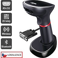 Virtuos CCD čtečka HW-855A černá (2D, bezdrátová, vč. základny, RS-232) - Barcode Reader
