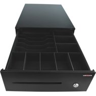 Virtuos pokladní zásuvka SK-325C - s kabelem, pořadač 6/8, 9-24V, černá - Cash Drawer