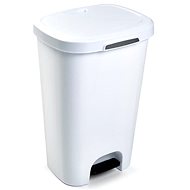Plastic Forte Abfallbehälter 50 l mit Pedal weiß - Mülleimer