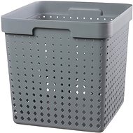 NHG Storage basket 29,6 × 29,6 × 29,6 cm Seoul, grey XL - Storage Box