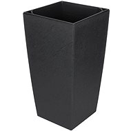 PLASTKON Eliot Stone 25 × 46 cm, anthracite, 1 piece - Flower Pot