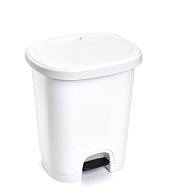 Plastic Forte COLOR Waste basket 27 l WHITE without liner with pedal - Rubbish Bin