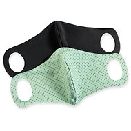 Comfortable Face Mask with Wire Black, Mint 2 pcs M - Surgical Mask