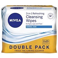 NIVEA Cleansing Wipes Normal skin Duopack 2 × 25 ks - Odličovacie obrúsky