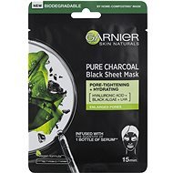 GARNIER Skin Naturals Pure Charcoal Black Sheet Mask Black Algae 28 g - Arcpakolás