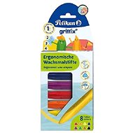 Pelikan Griffix triangular 8 colours - Wax Crayons