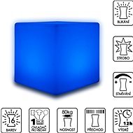 Color changing LED cube stool 30cm - Stool