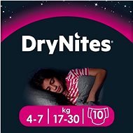HUGGIES Dry Nites Medium 4–7 years Girls (10 db) - Eldobható pelenka