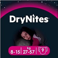 HUGGIES Dry Nites Large 8–15 years Girls (9 db) - Eldobható pelenka