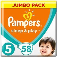 PAMPERS Sleep & Play size 5 Junior (58 pcs) - Disposable Nappies