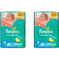 Pampers set ActiveBaby Giant Maxi Pack 2x76 pieces - Toiletry Set