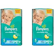 Pampers set ActiveBaby Giant Pack Junior 2x 64 pieces - Toiletry Set