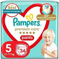 PAMPERS Pants Premium Care Junior 5-ös méret (34 darab) - Bugyipelenka