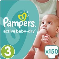 Pampers Active Baby-Dry veľ. 3 Midi Mega box (150 ks) - Detské plienky