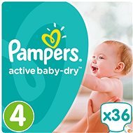 PAMPERS Active Baby-Dry veľ. 4 Maxi (8 – 14 kg) 36 ks - Detské plienky