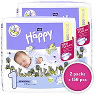 BELLA Baby Happy New Born vel. 1 (2× 78 ks) - Disposable Nappies