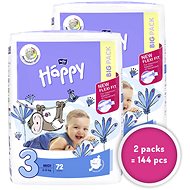 BELLA Baby Happy Midi vel. 3 (2× 72 ks) - Disposable Nappies