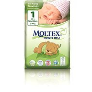 MOLTEX nature no. 1 size 1 Newborn 2-4 kg (23 pcs) - Eco-Friendly Nappies