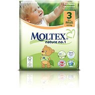 MOLTEX nature no. 1 size 3 Midi 4-9 kg (34 pcs) - Eco-Friendly Nappies