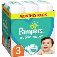 PAMPERS Active Baby size 3 Midi (208 pcs) - monthly pack - Disposable Nappies