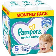 PAMPERS Active Baby size 5 Junior (150 pcs) - monthly pack - Disposable Nappies