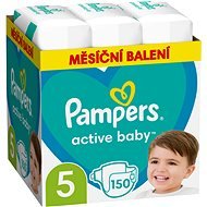 PAMPERS Active Baby size 5 Junior (150 pcs) - monthly pack - Disposable Nappies
