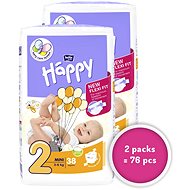 BELLA Baby Happy vel. 2 Mini (2× 38 ks) - Disposable Nappies