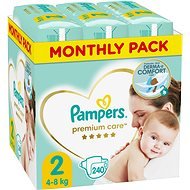 PAMPERS Premium Care 2-es méret Mini (240 db) - havi csomag - Eldobható pelenka