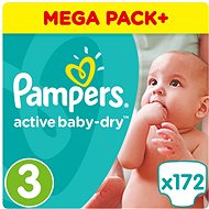 PAMPERS Active Baby size 3 Midi (172 pcs) - Baby Nappies