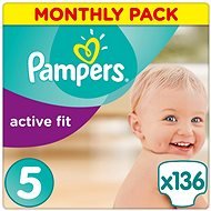 PAMPERS Active Fit size 5 (136 pcs) - monthly pack - Baby Nappies