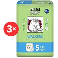 MUUMI BABY Walkers Maxi+ veľ. 5 –  mesačné balenie EKO plienkových nohavičiek (120 ks) - Eko plienkové nohavičky