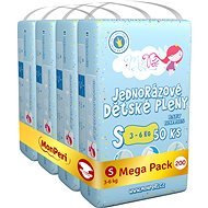MonPeri Klasik Mega Pack veľkosť S (200 ks) - Jednorazové plienky