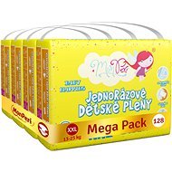 MonPeri Klasik Mega Pack veľkosť XXL (128 ks) - Jednorazové plienky