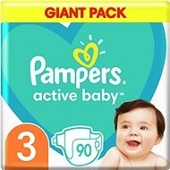 PAMPERS Active Baby veľkosť 3 (90 ks) 6 – 10 kg - Jednorazové plienky